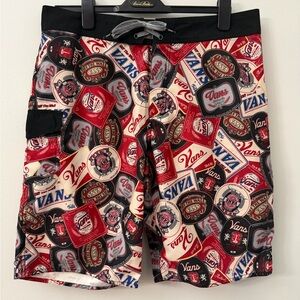 Vans Off The Wall Mens Logo All Oved Print Board Shorts Size 34 B800